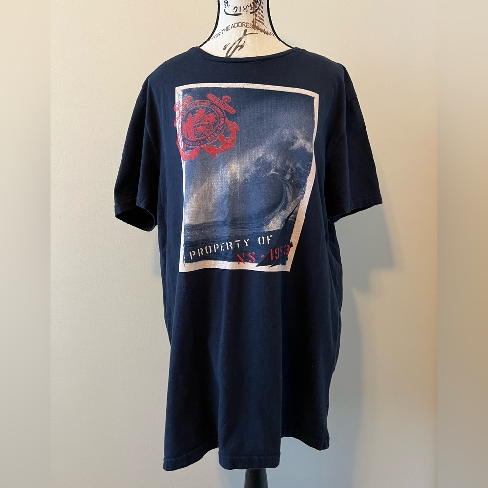 Nautica Blue Short Sleeve Tee Classic Comfort
